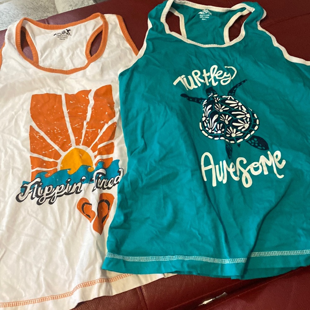 2 Lazy One sleep tanks size medium